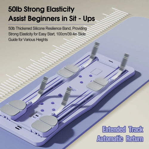 À la maison Pilates Board Pliable 4-en-1 Exercise Wheel Roller Équipement d’exercice pour Home Gym Workout Trainer Pilate Board