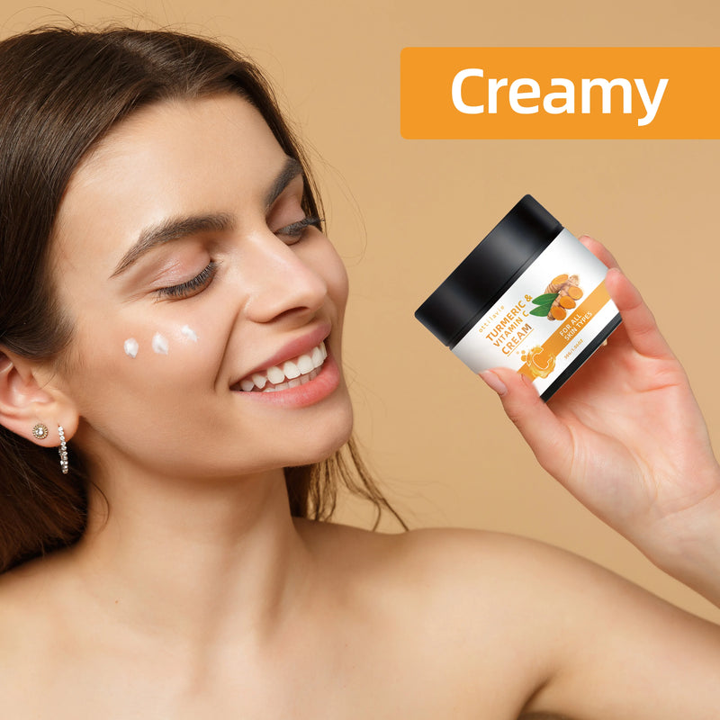 Crème Curcuma & Vitamine C — Éclat Visage & Cou