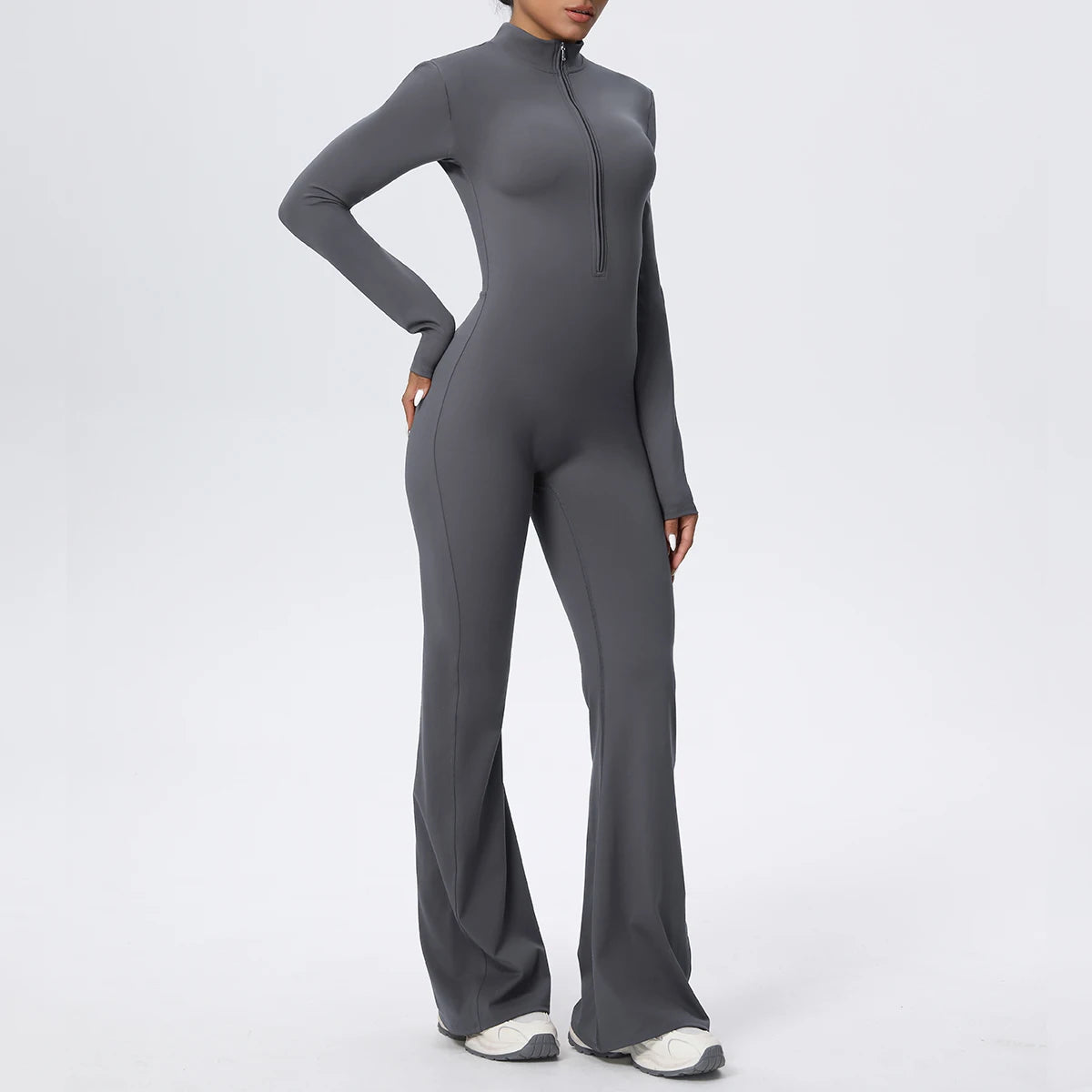 Body Yoga Zippé — Legging Longue Durée Haute Performance