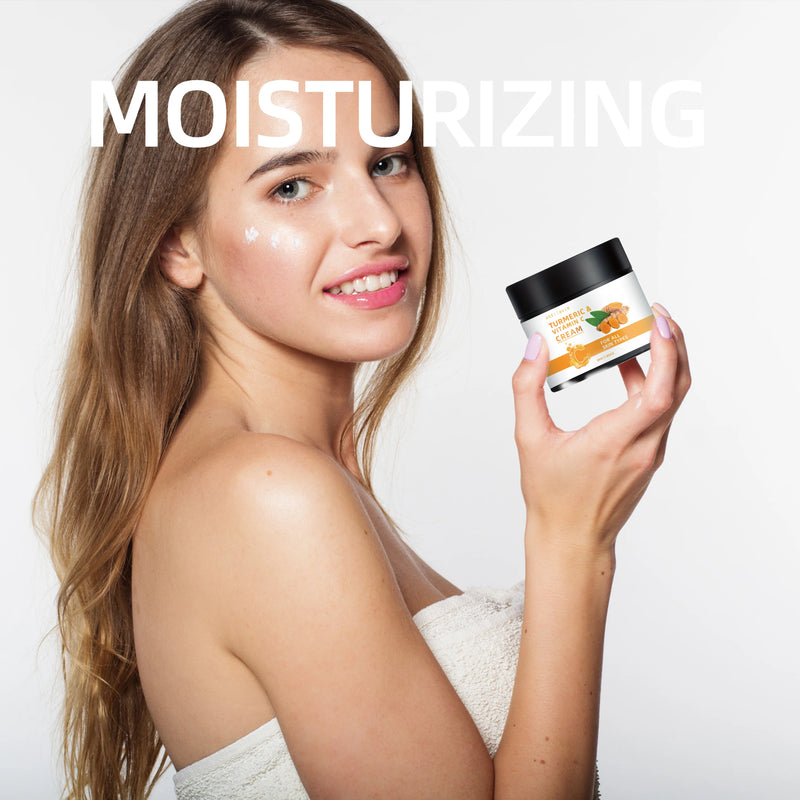 Crème Curcuma & Vitamine C — Éclat Visage & Cou
